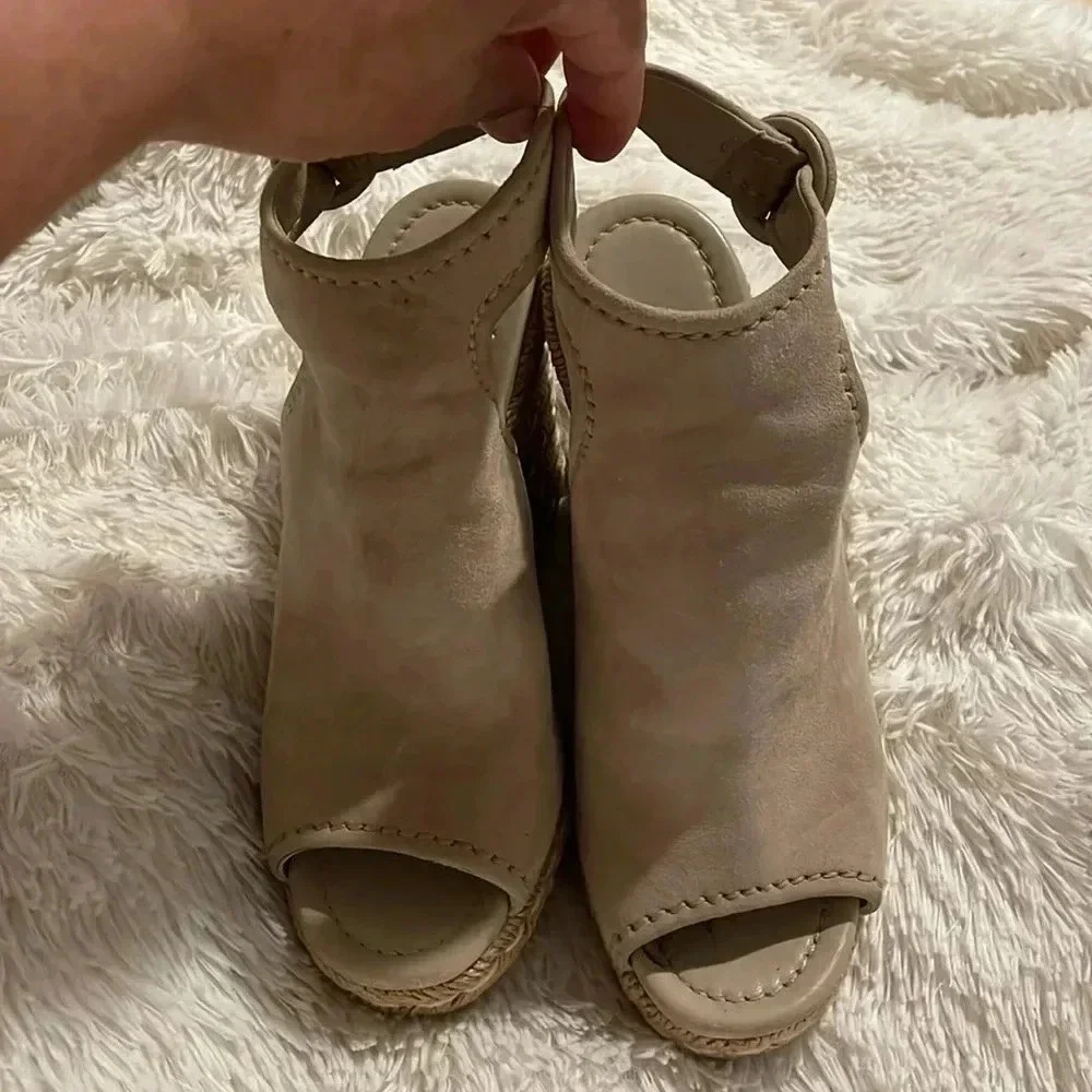 Prada suede espadrille’s neutral sandals shoes